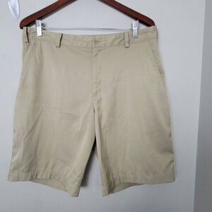 Nike Golf Shorts Flat Front Tech Khaki Beige 330239-235 Men’s Size 34